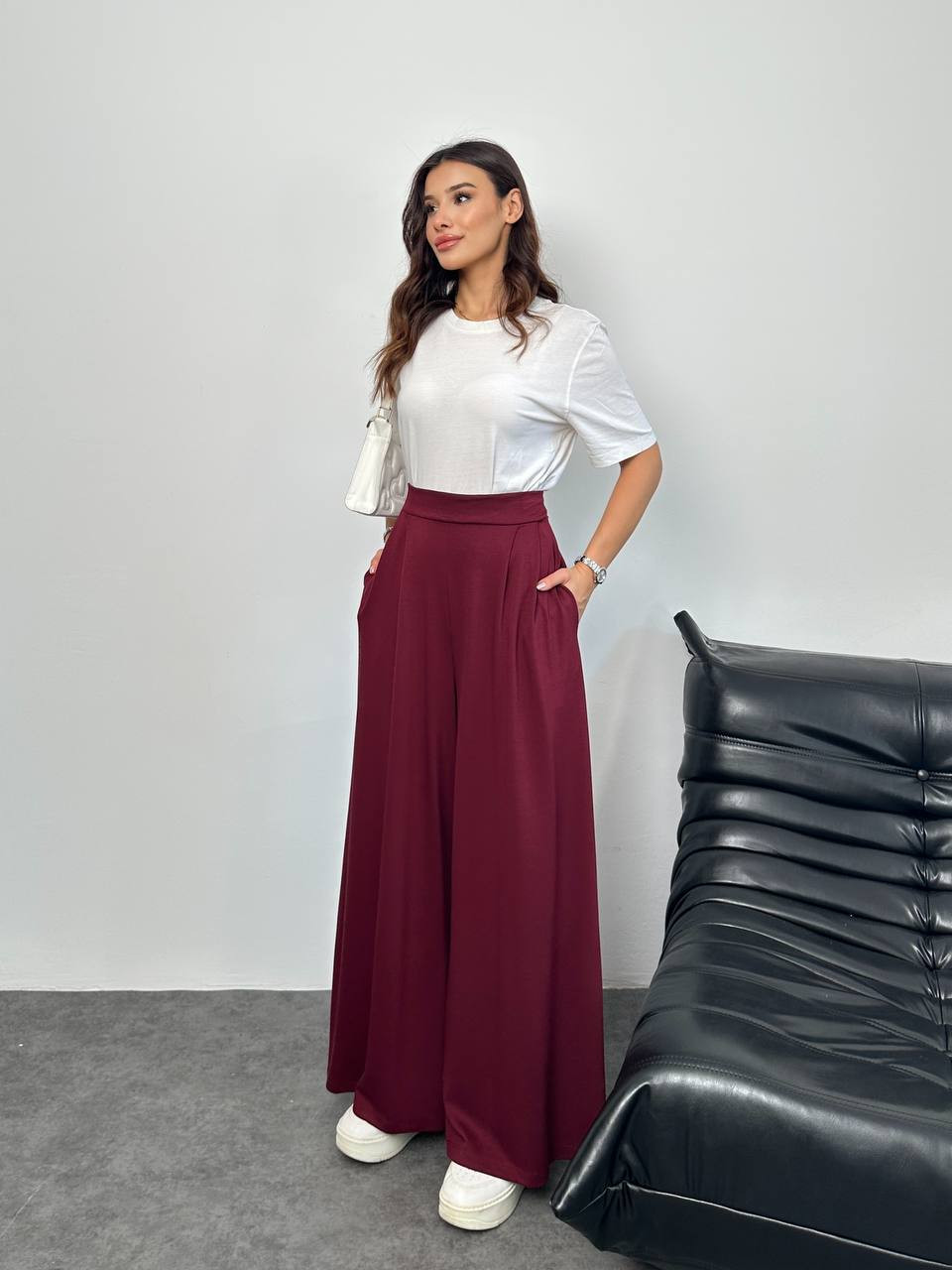 سروال واسع High Waist بطيات أنيقة – موضة وراحة في آنٍ واحد | 8 ألوان