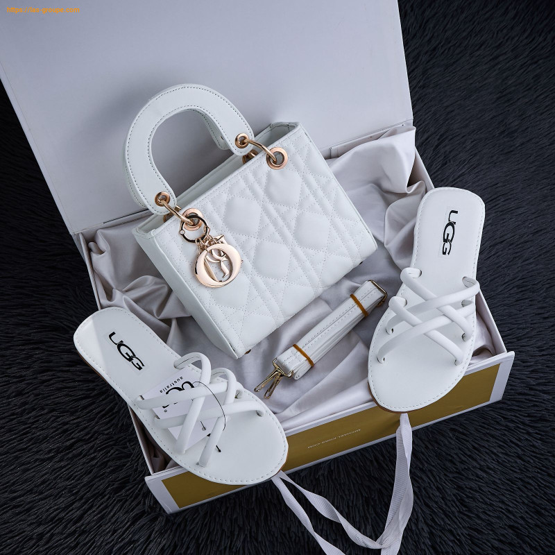 طقم الحقيبة والصندل الفاخر لإطلالة عصرية, SAC DIOR